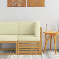vidaXL Sofa narożna na zewnątrz Lite Drewno Akacji Biały