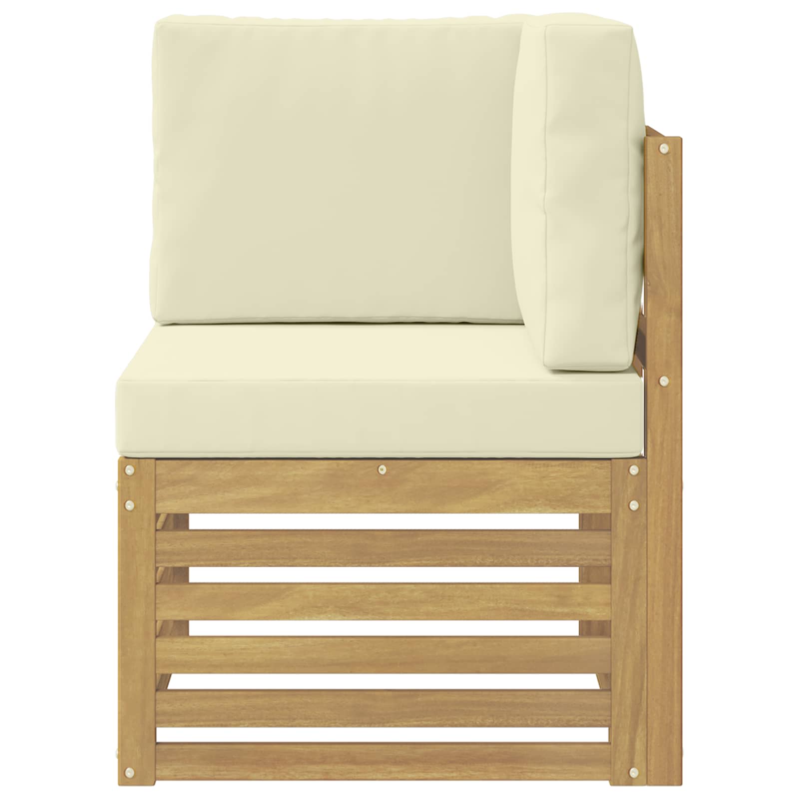 vidaXL Sofa narożna na zewnątrz Lite Drewno Akacji Biały