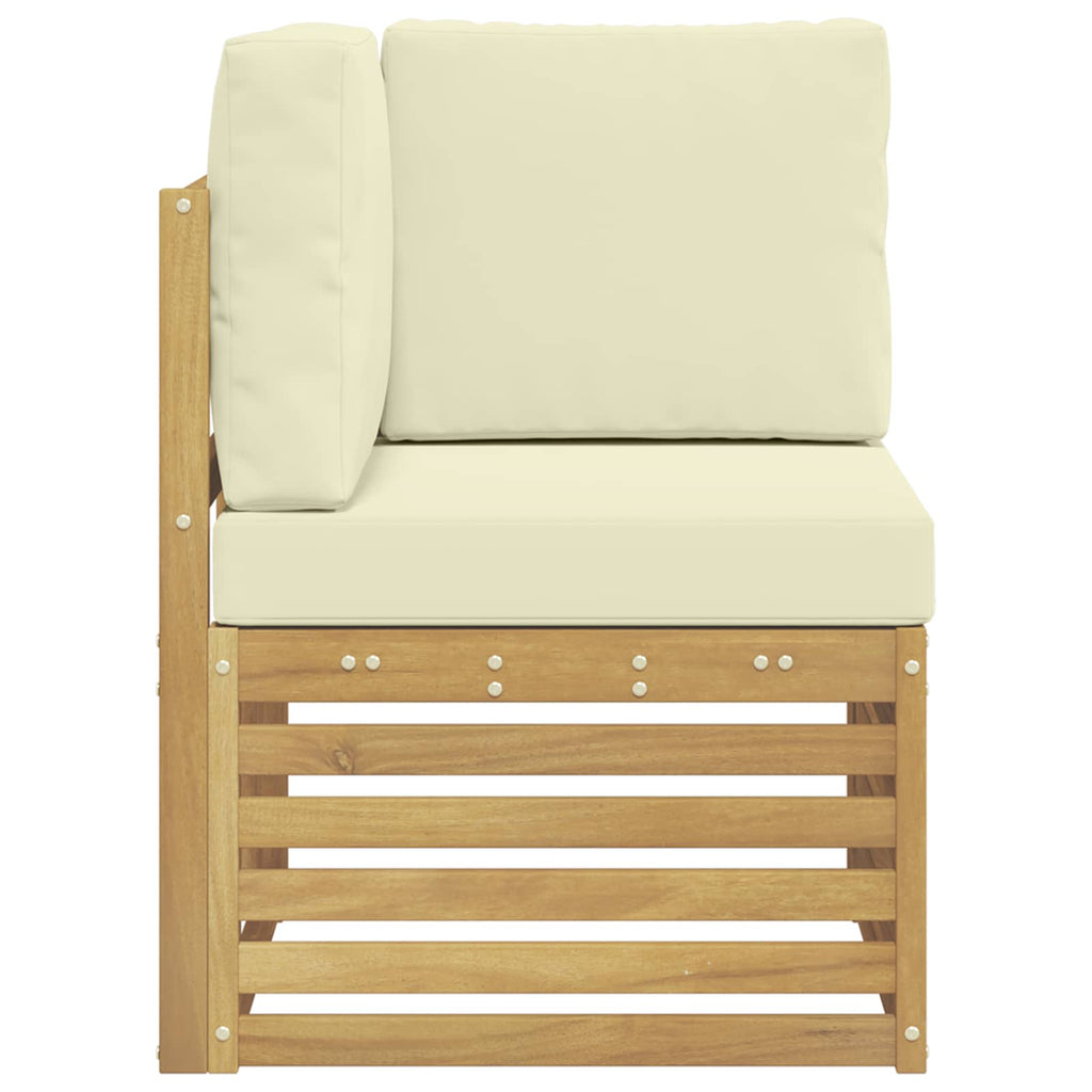 vidaXL Sofa narożna na zewnątrz Lite Drewno Akacji Biały