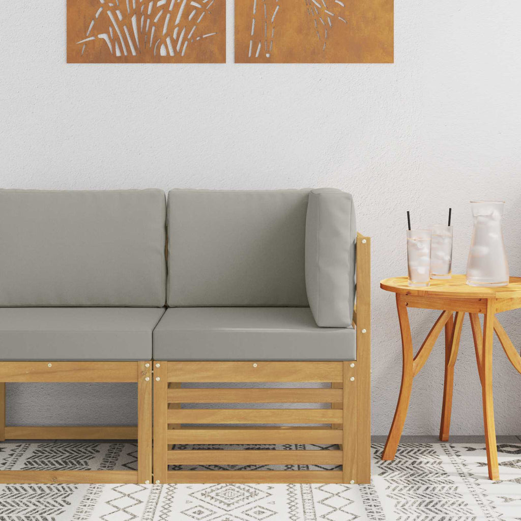 vidaXL Sofa narożna na zewnątrz Lite Drewno Akacji Biały