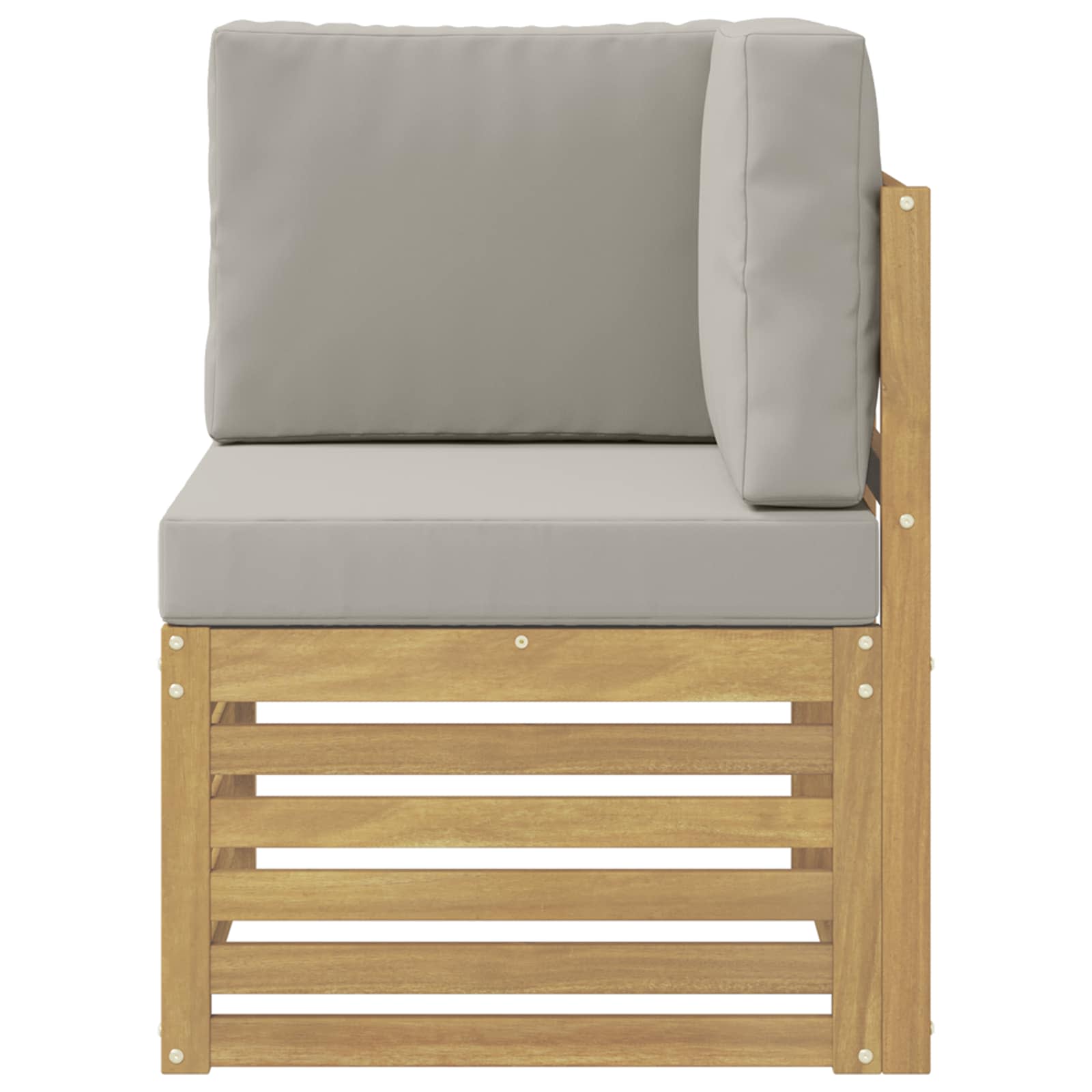 vidaXL Sofa narożna na zewnątrz Lite Drewno Akacji Biały