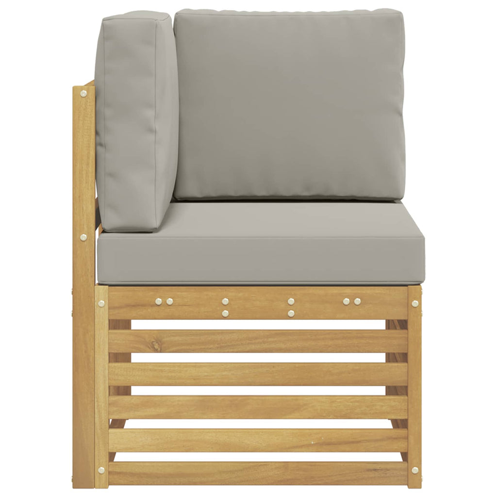 vidaXL Sofa narożna na zewnątrz Lite Drewno Akacji Biały
