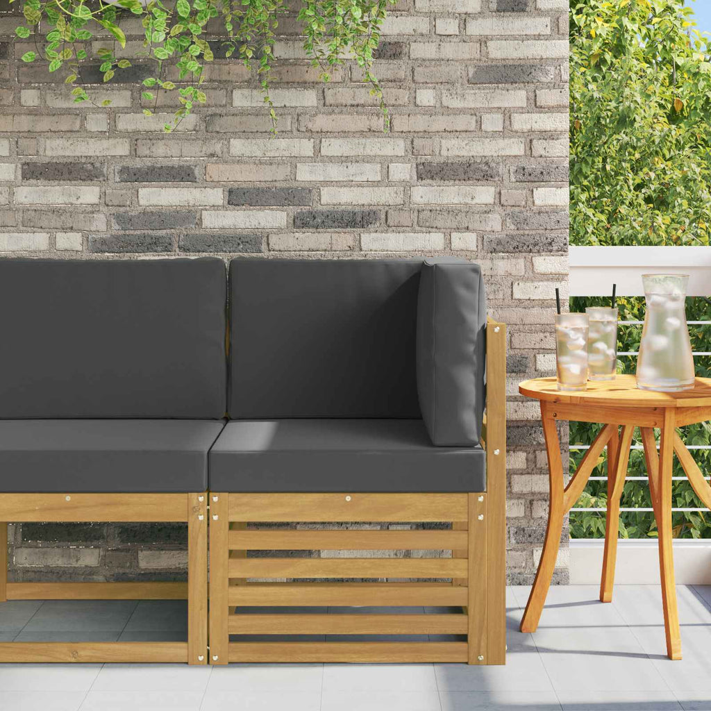 vidaXL Sofa narożna na zewnątrz Lite Drewno Akacji Biały