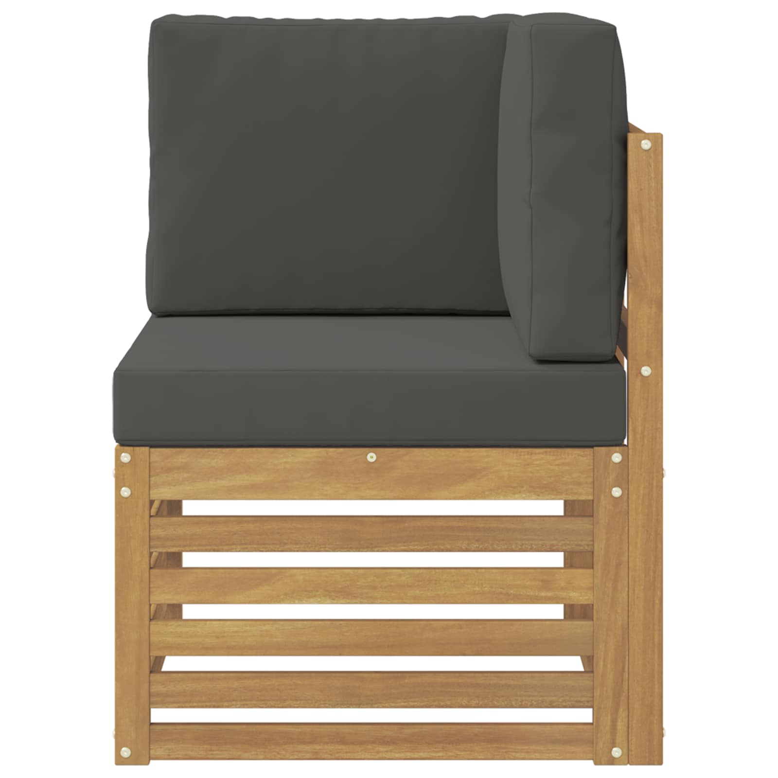 vidaXL Sofa narożna na zewnątrz Lite Drewno Akacji Biały