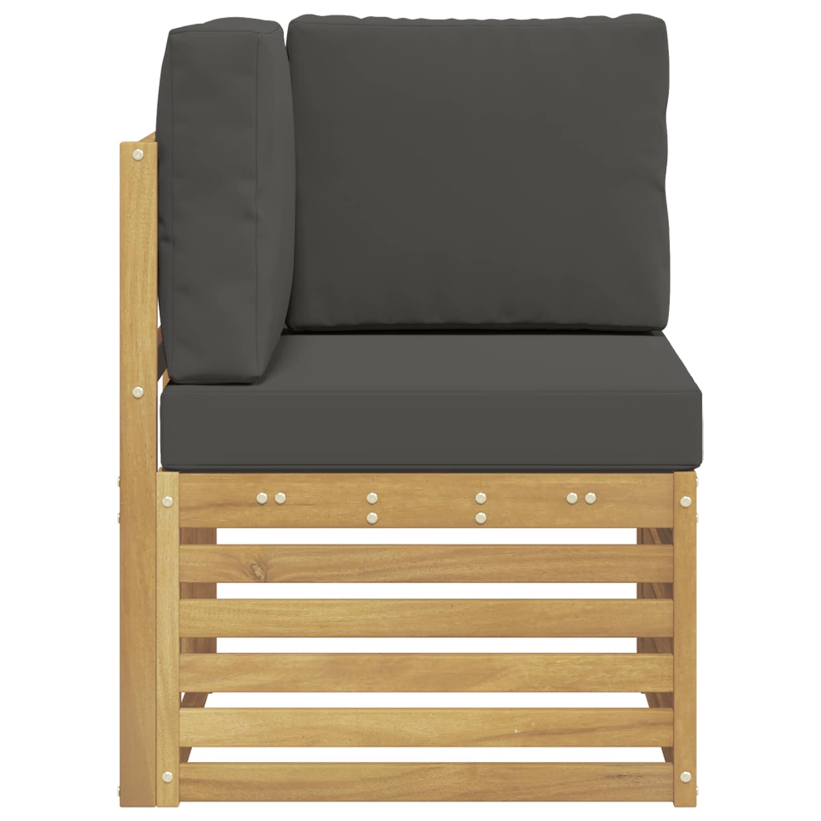 vidaXL Sofa narożna na zewnątrz Lite Drewno Akacji Biały