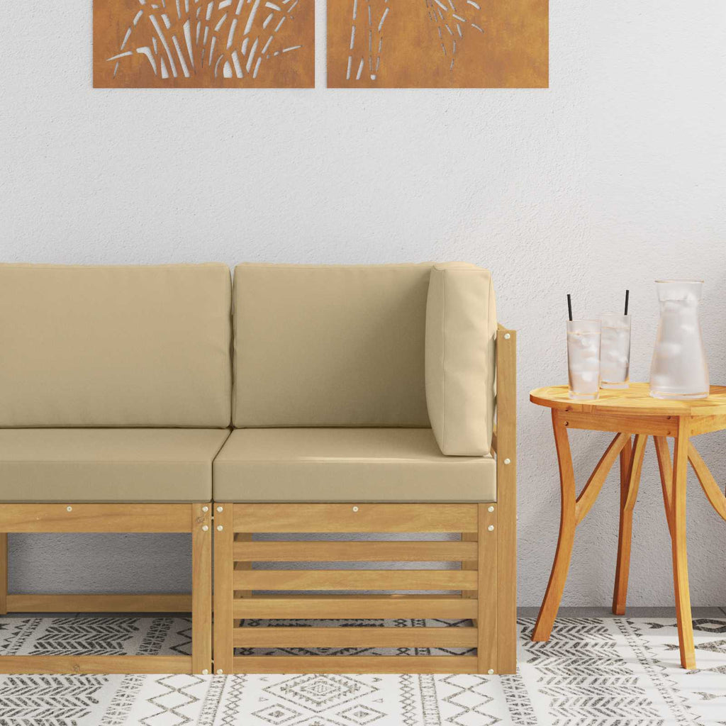 vidaXL Sofa narożna na zewnątrz Lite Drewno Akacji Biały