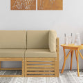 vidaXL Sofa narożna na zewnątrz Lite Drewno Akacji Biały