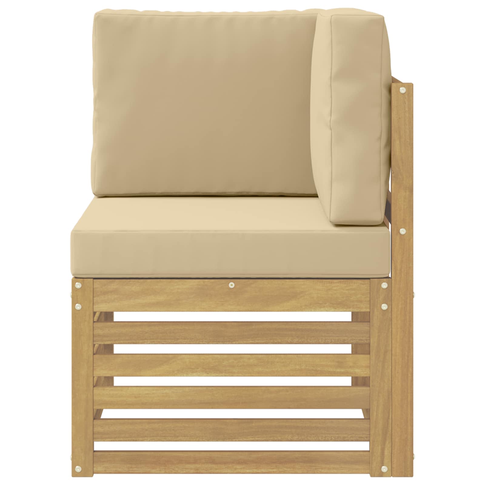 vidaXL Sofa narożna na zewnątrz Lite Drewno Akacji Biały