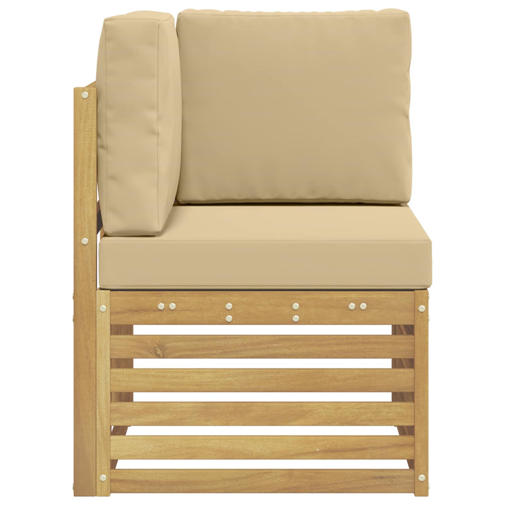 vidaXL Sofa narożna na zewnątrz Lite Drewno Akacji Biały