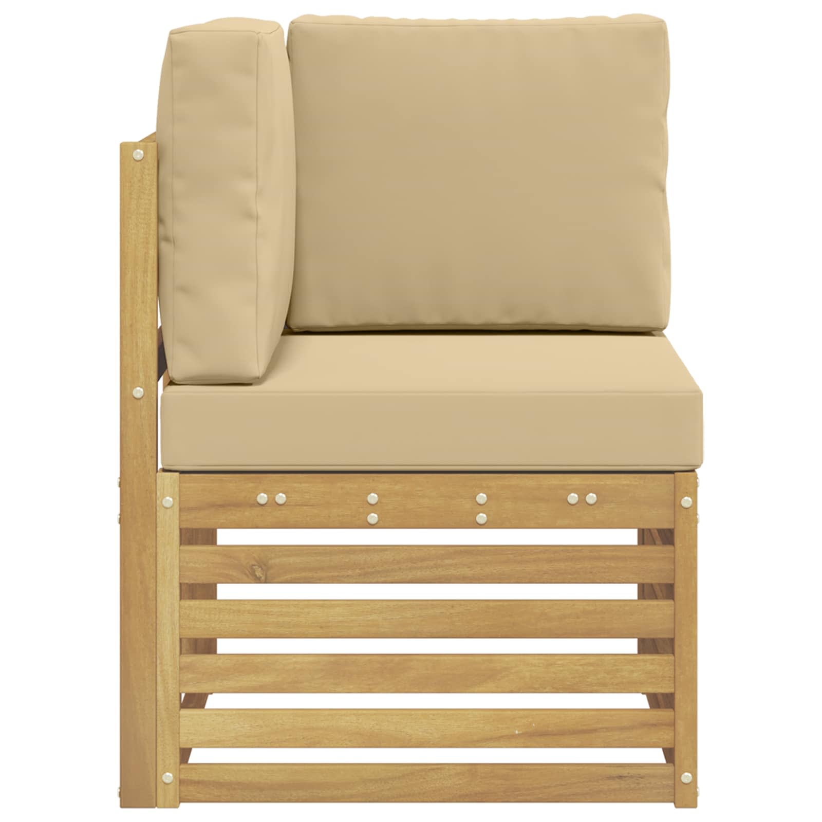 vidaXL Sofa narożna na zewnątrz Lite Drewno Akacji Biały