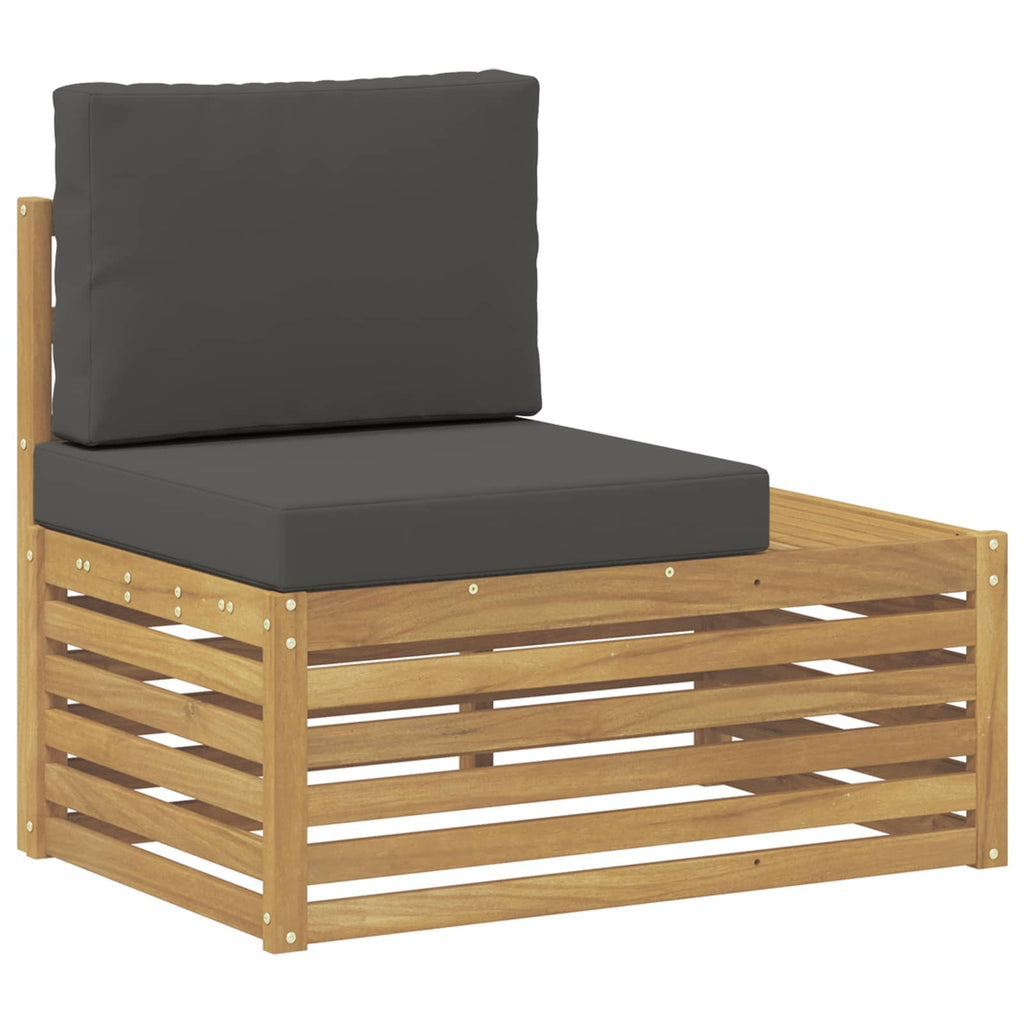 vidaXL Sofa końcowa na zewnątrz z poduszką Biały 91 x 63 x 73 cm