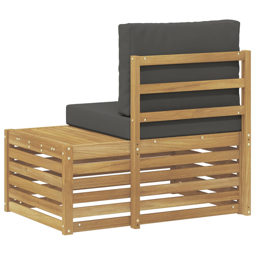 vidaXL Sofa końcowa na zewnątrz z poduszką Biały 91 x 63 x 73 cm