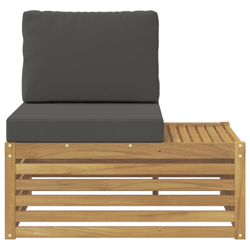 vidaXL Sofa końcowa na zewnątrz z poduszką Biały 91 x 63 x 73 cm