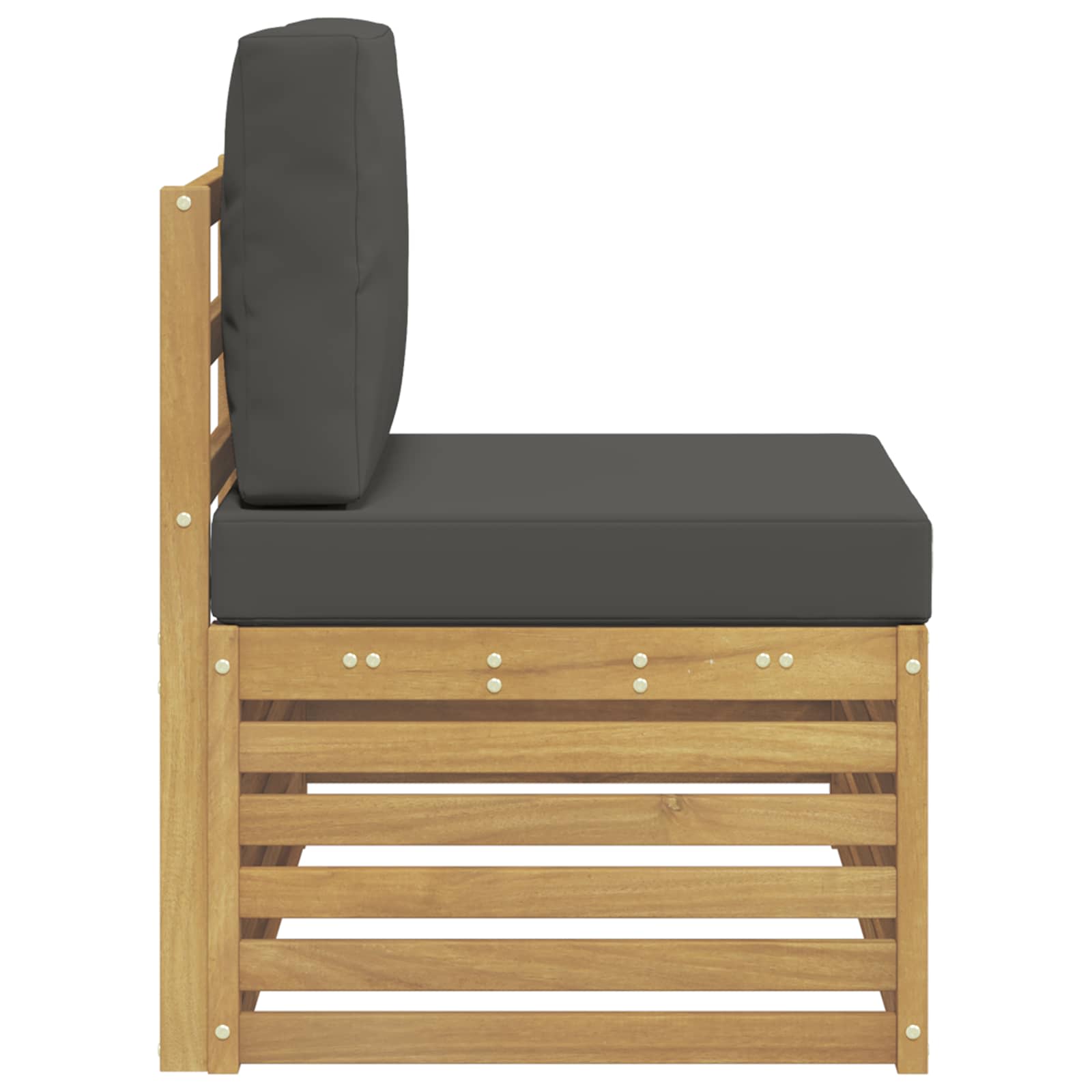 vidaXL Sofa końcowa na zewnątrz z poduszką Biały 91 x 63 x 73 cm