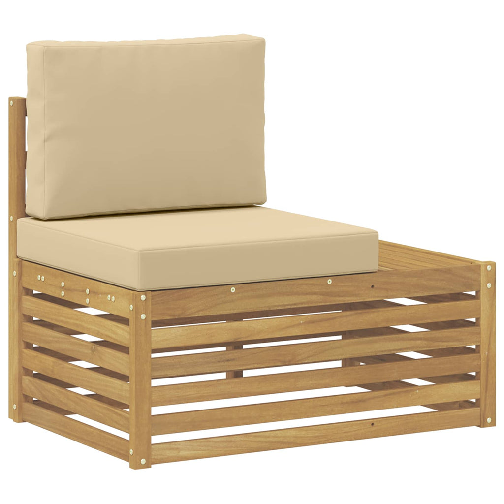 vidaXL Sofa końcowa na zewnątrz z poduszką Biały 91 x 63 x 73 cm