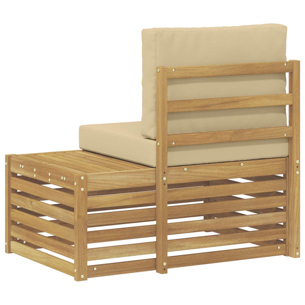 vidaXL Sofa końcowa na zewnątrz z poduszką Biały 91 x 63 x 73 cm