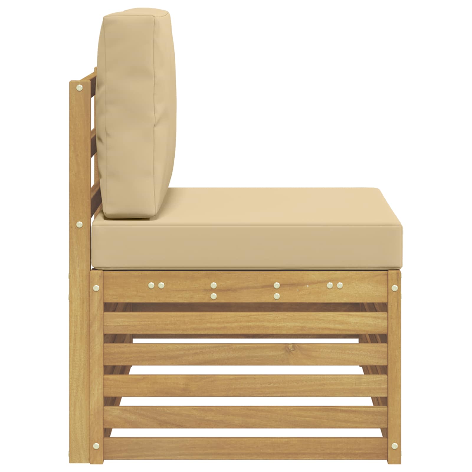 vidaXL Sofa końcowa na zewnątrz z poduszką Biały 91 x 63 x 73 cm