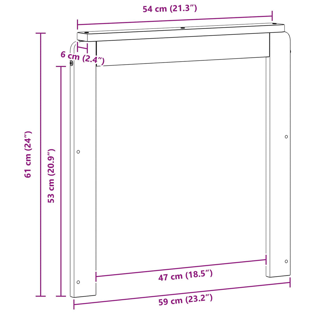 vidaXL Moduł podłokietników 2 pcs Biały 59 x 6 x 61 cm