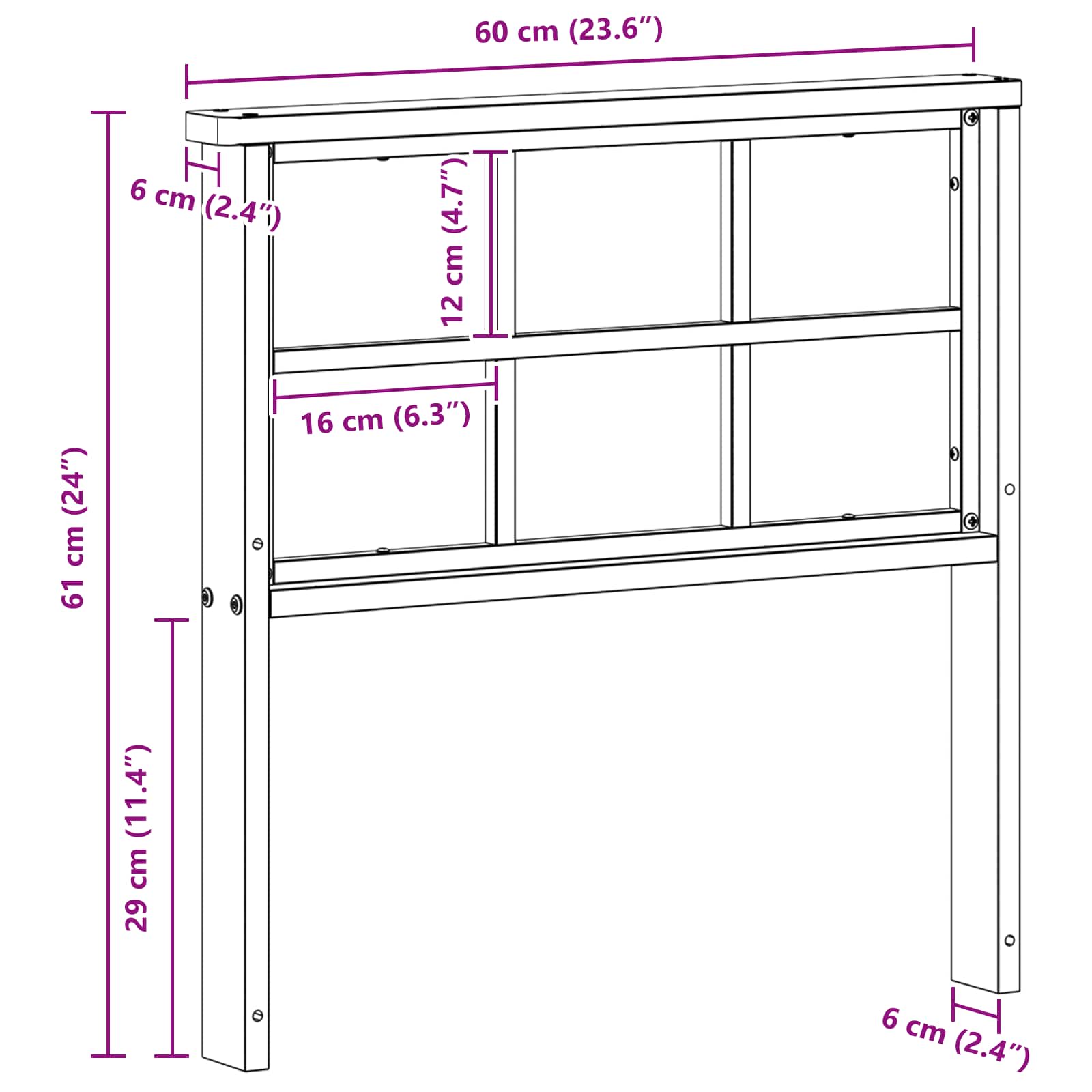 vidaXL Moduł podłokietników 2 pcs Biały 60 x 6 x 61 cm