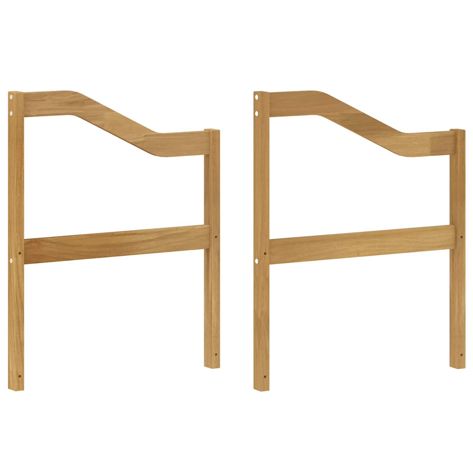 vidaXL Moduł podłokietników 2 pcs Biały 59 x 4 x 73 cm