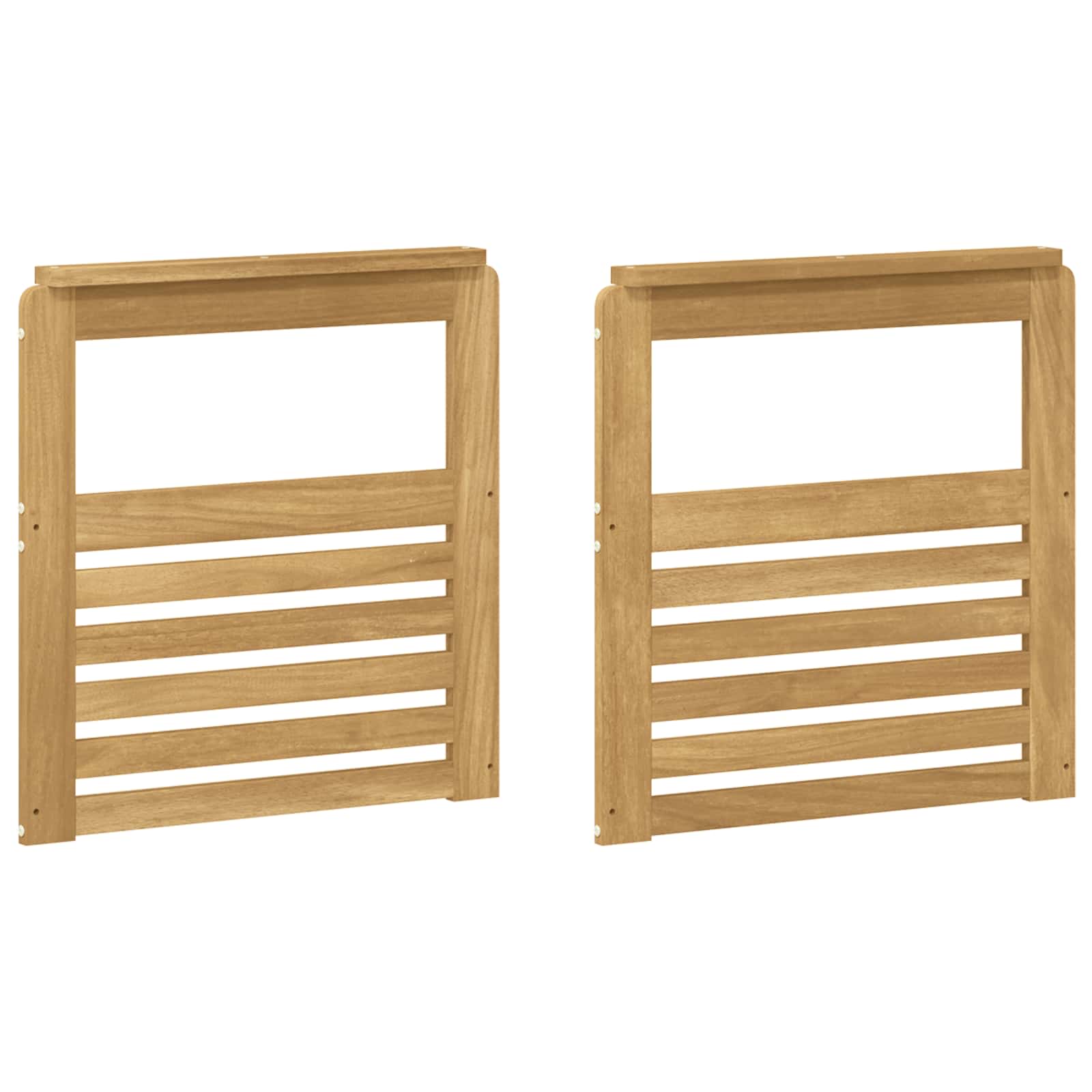 vidaXL Moduł podłokietników 2 pcs Biały 59 x 6 x 61 cm