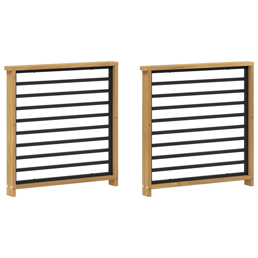 vidaXL Moduł podłokietników 2 pcs Biały 60 x 6 x 61 cm