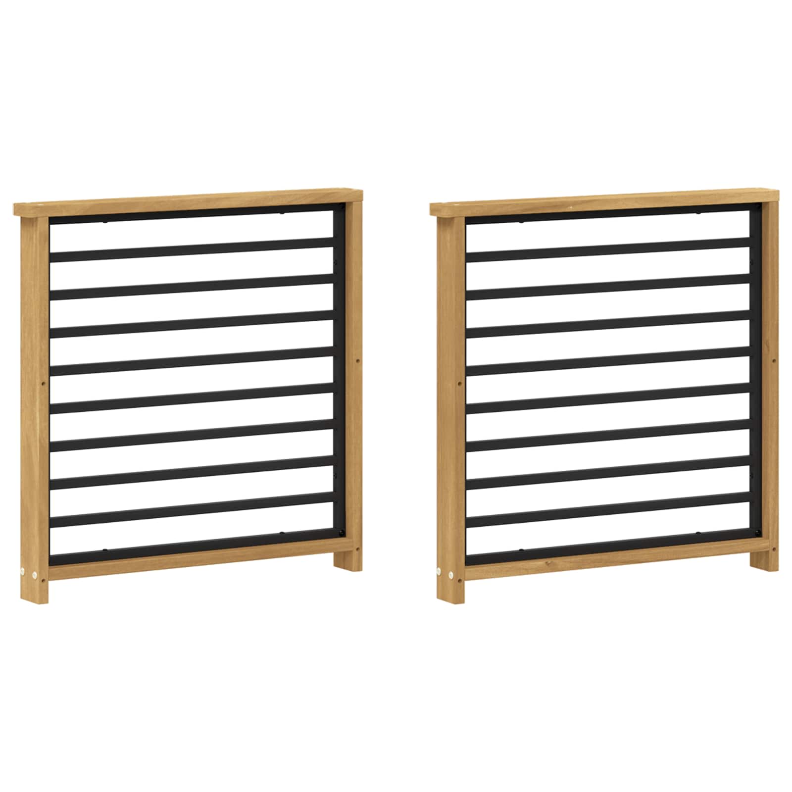 vidaXL Moduł podłokietników 2 pcs Biały 60 x 6 x 61 cm