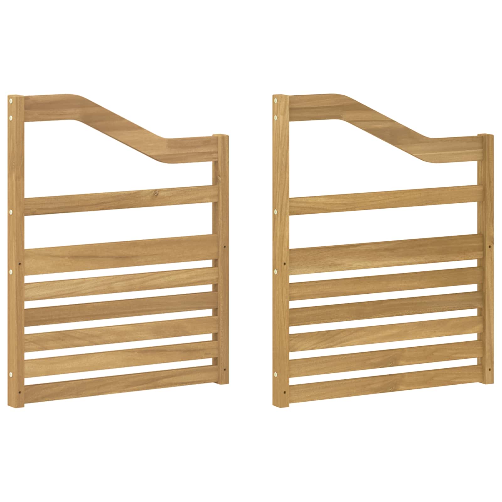 vidaXL Moduł podłokietników 2 pcs Biały 59 x 4 x 73 cm