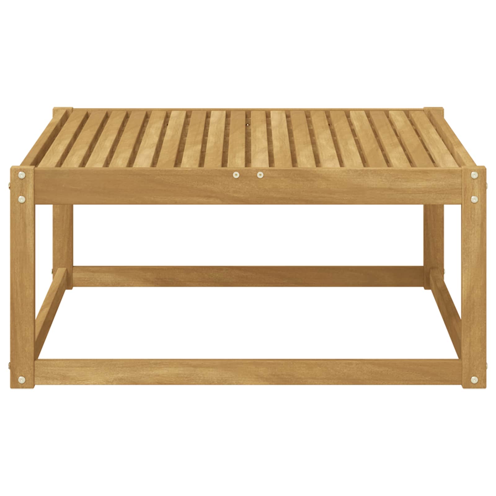 vidaXL Pufa na zewnątrz Lite Drewno Akacji Biały 79 x 79 x 37 cm