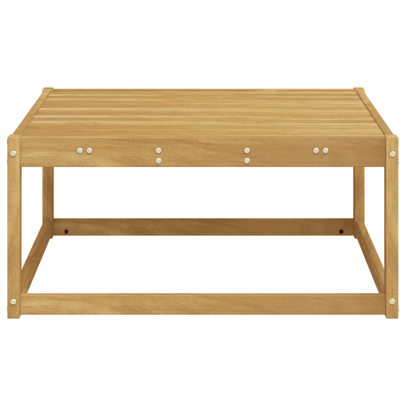 vidaXL Pufa na zewnątrz Lite Drewno Akacji Biały 79 x 79 x 37 cm