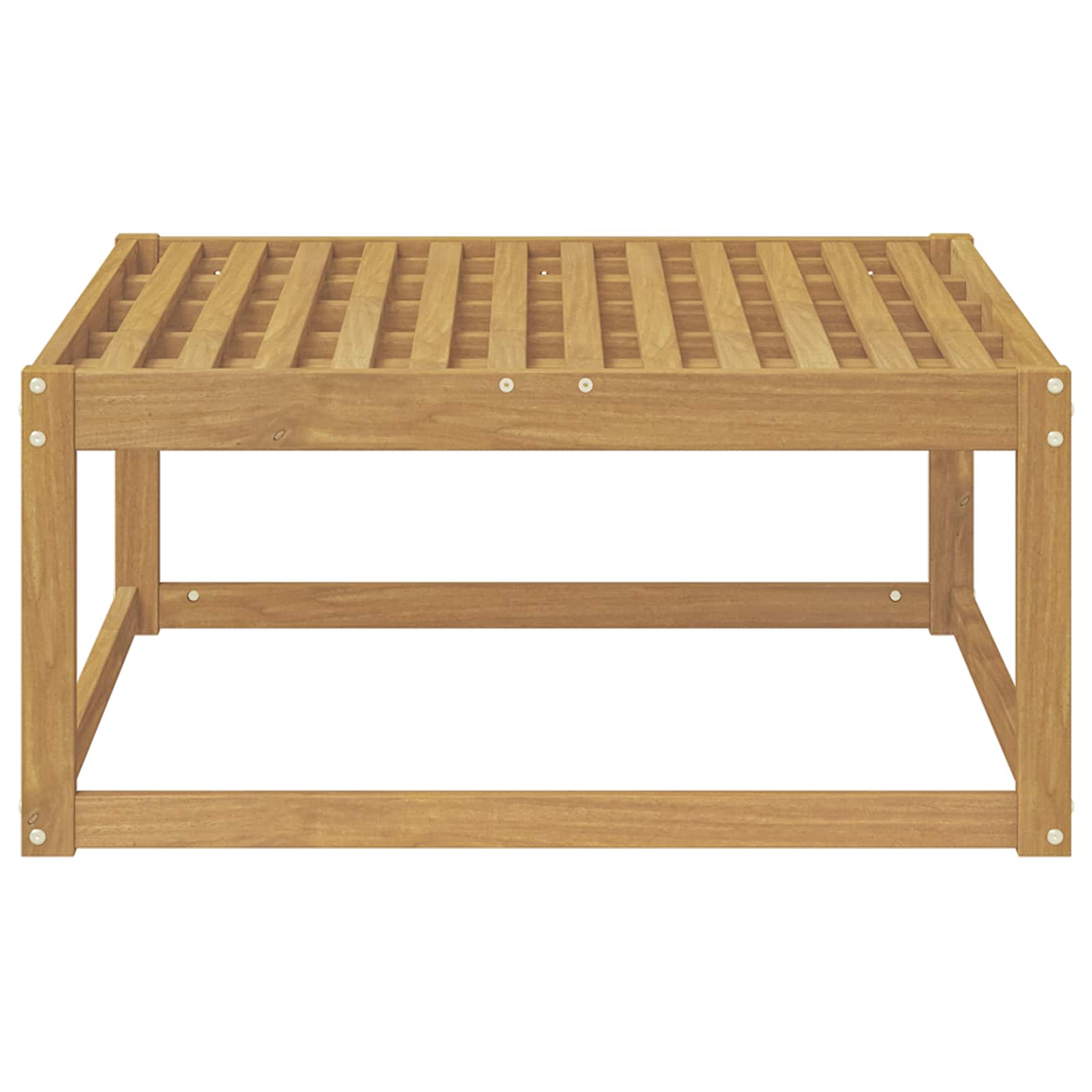 vidaXL Pufa na zewnątrz Lite Drewno Akacji Biały 79 x 79 x 37 cm