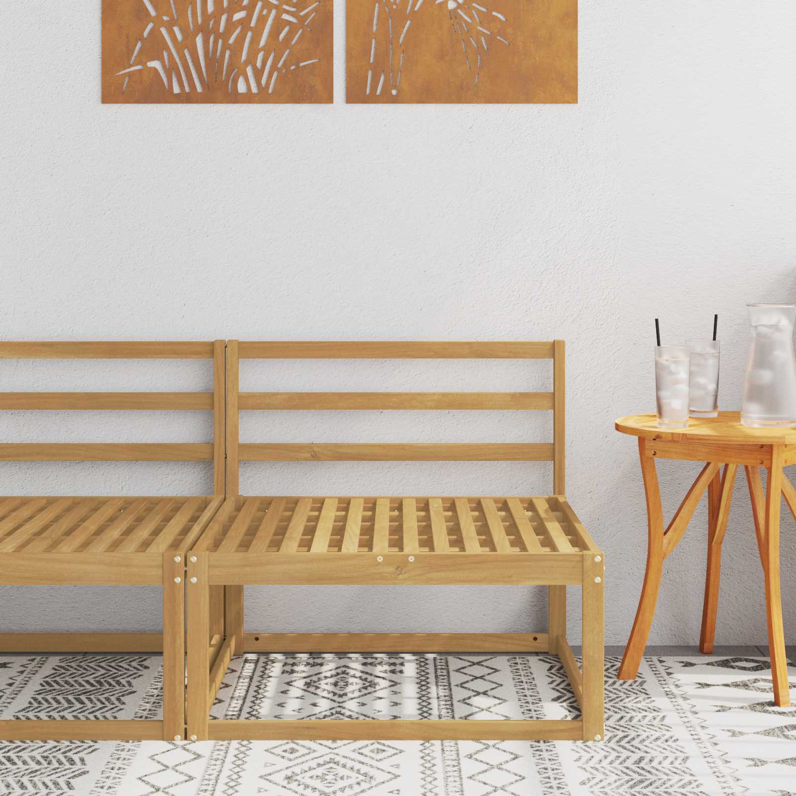 vidaXL Środkowa sofa ogrodowa Biały 79 x 83 x 73 cm