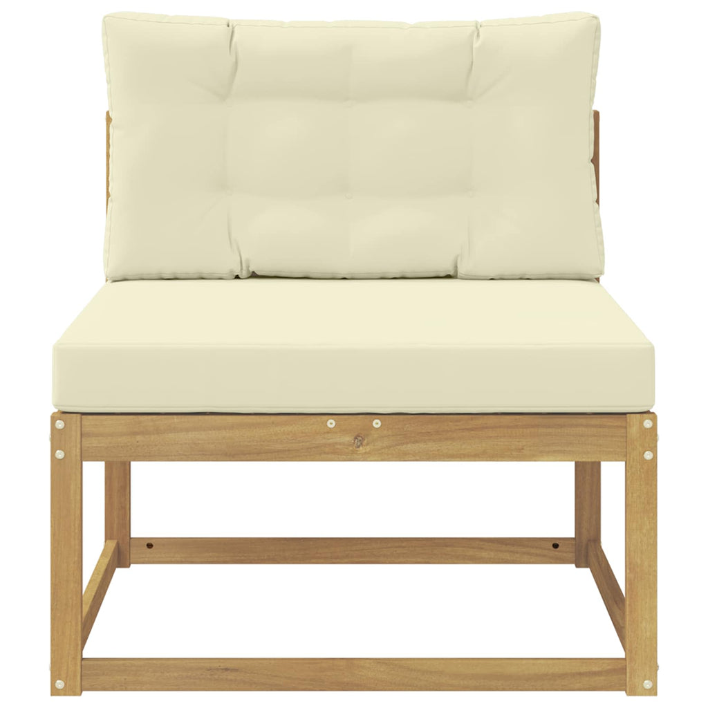 vidaXL Środkowa sofa ogrodowa Poliester Biały