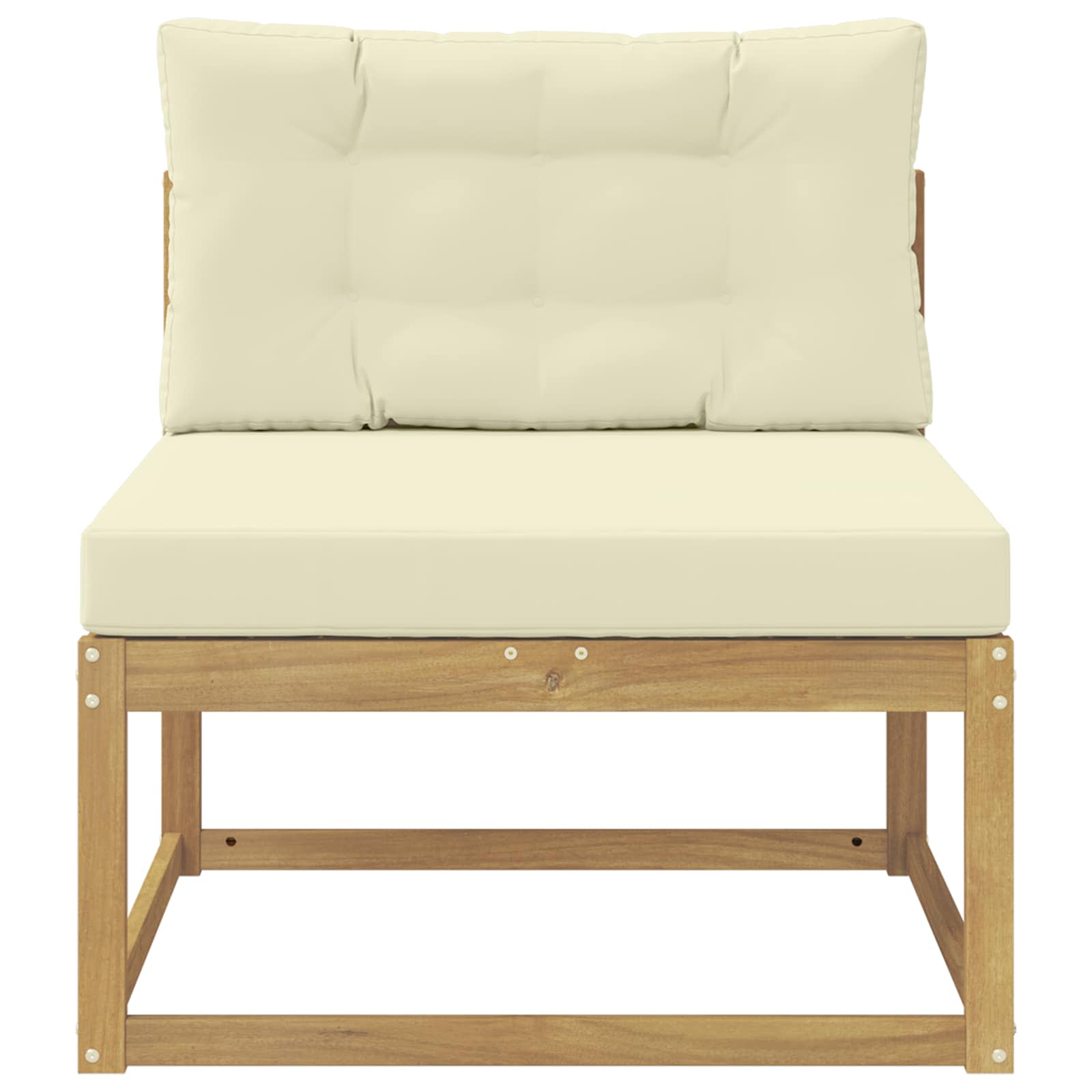 vidaXL Środkowa sofa ogrodowa Poliester Biały