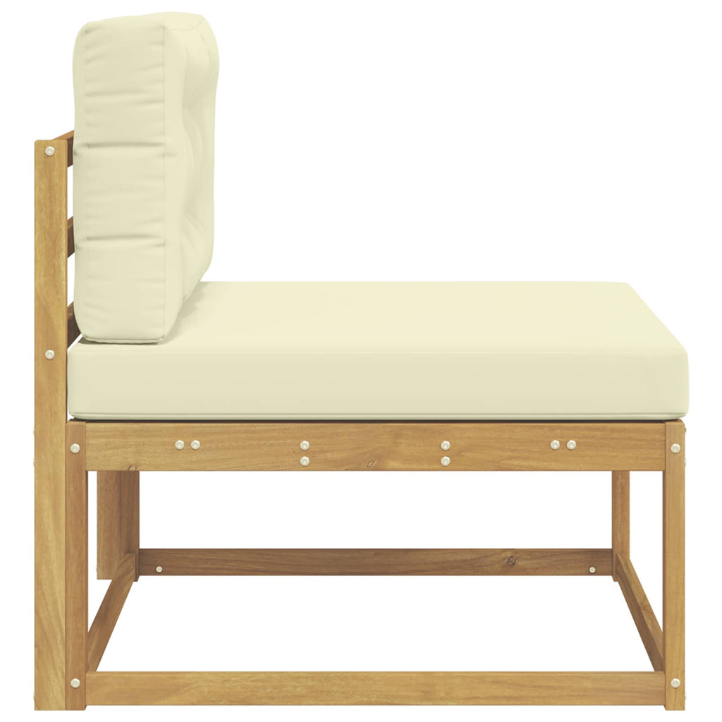 vidaXL Środkowa sofa ogrodowa Poliester Biały