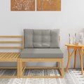 vidaXL Środkowa sofa ogrodowa Poliester Biały
