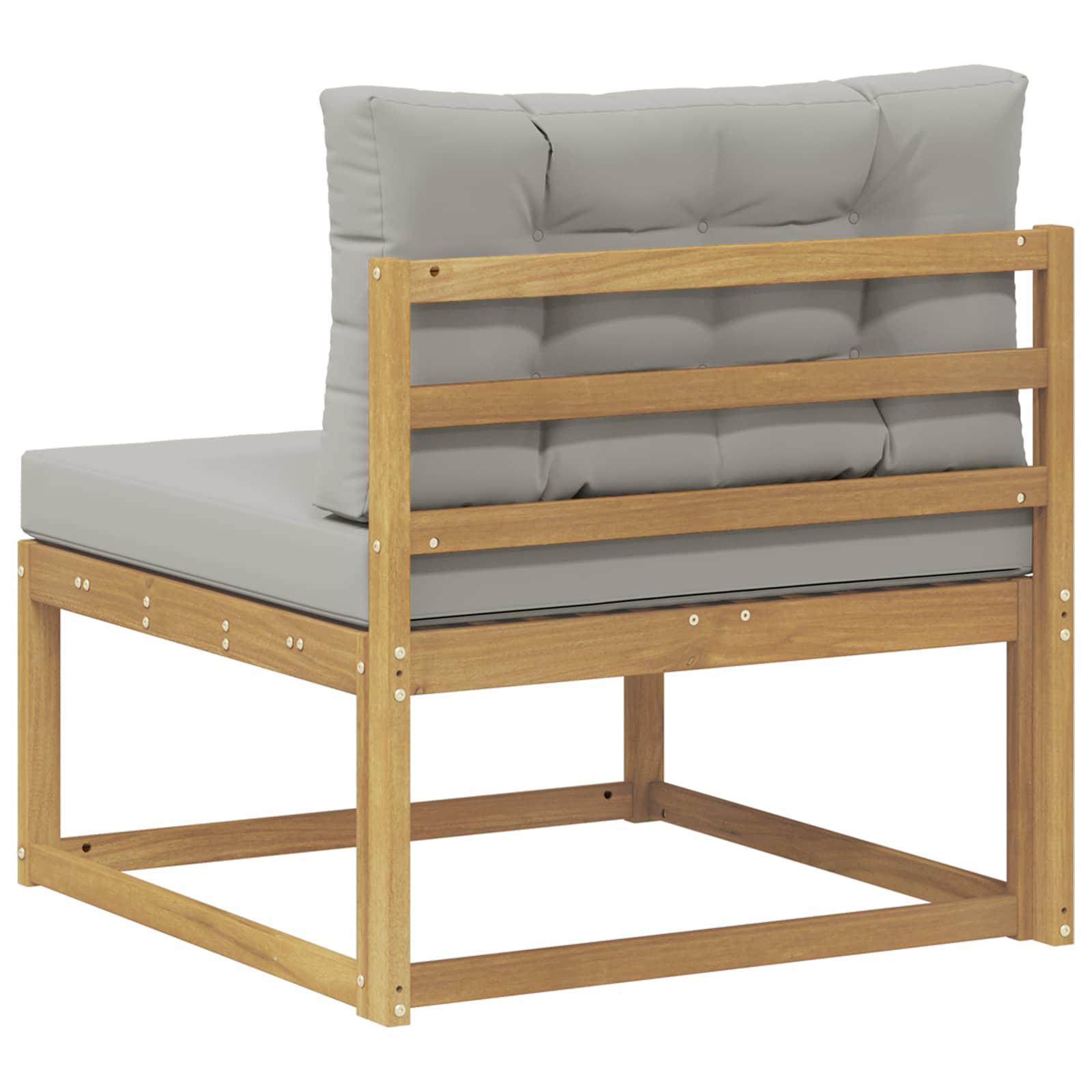 vidaXL Środkowa sofa ogrodowa Poliester Biały