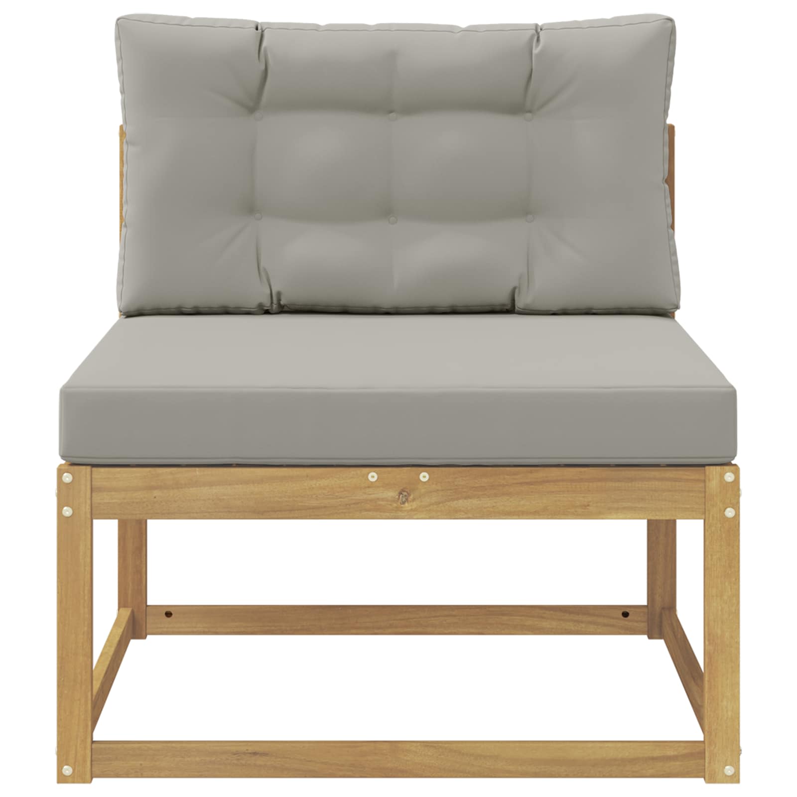 vidaXL Środkowa sofa ogrodowa Poliester Biały