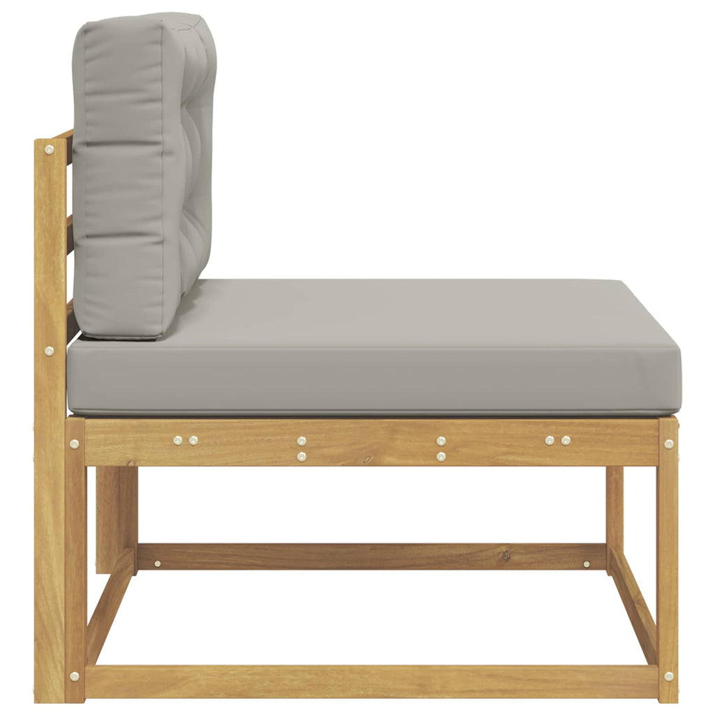 vidaXL Środkowa sofa ogrodowa Poliester Biały