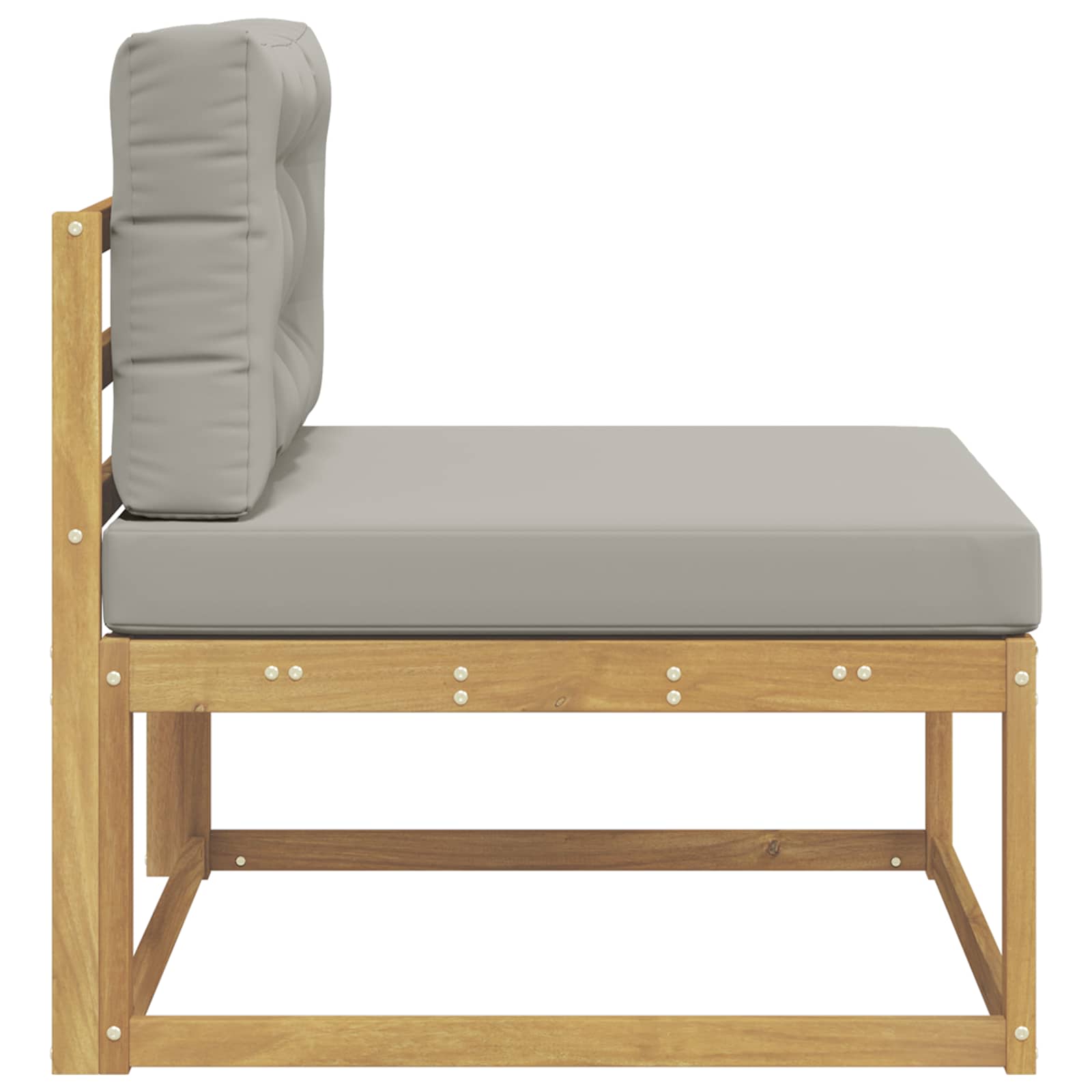 vidaXL Środkowa sofa ogrodowa Poliester Biały