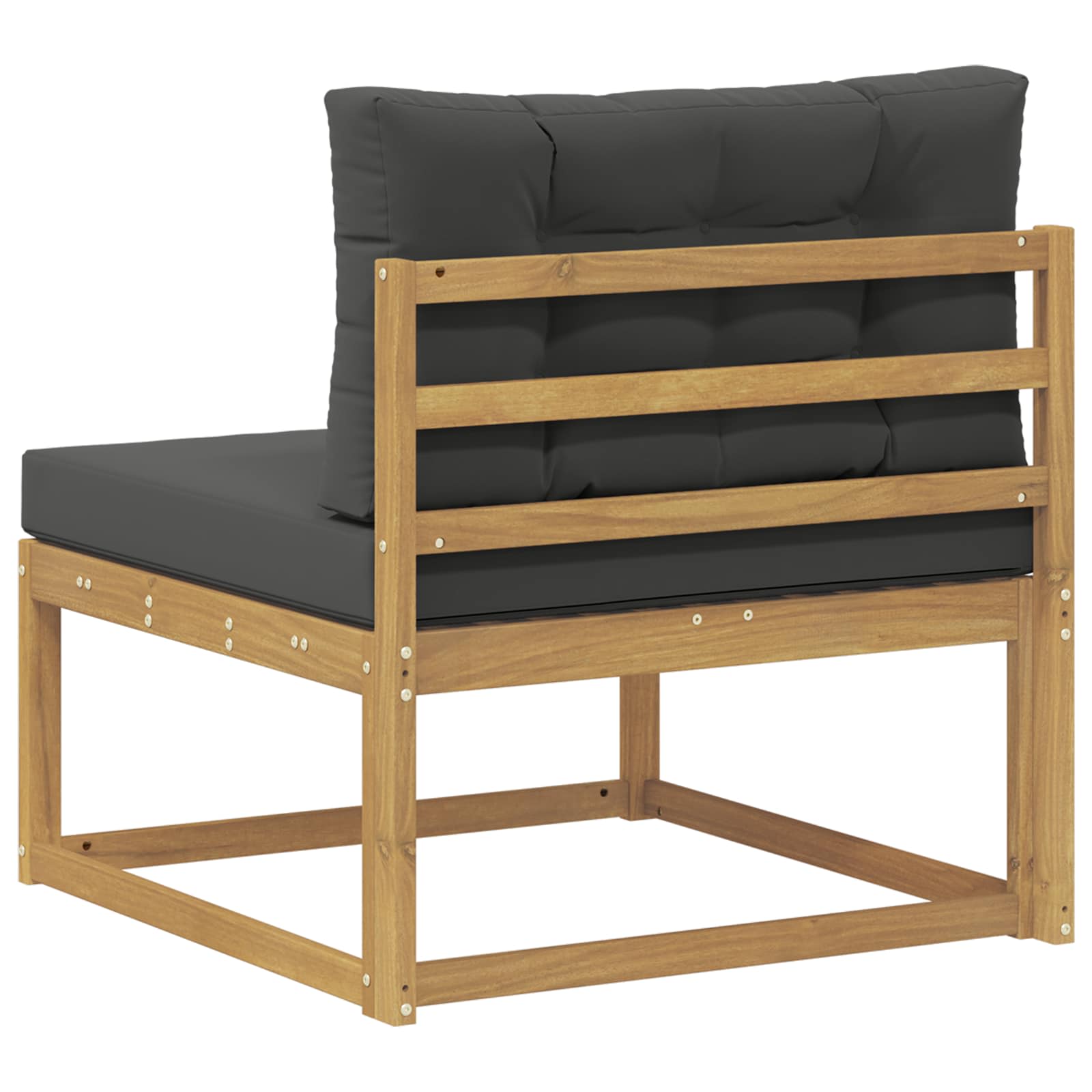vidaXL Środkowa sofa ogrodowa Poliester Biały