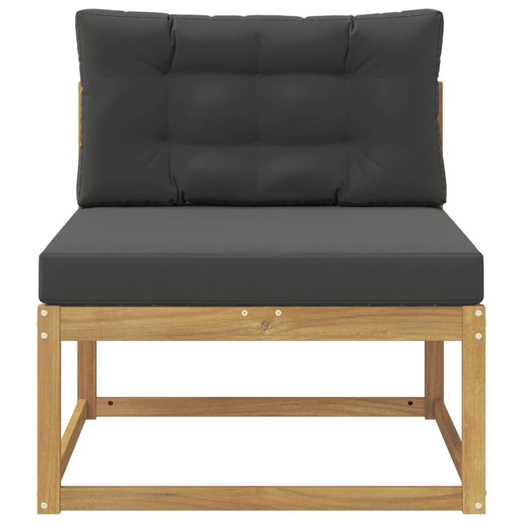 vidaXL Środkowa sofa ogrodowa Poliester Biały
