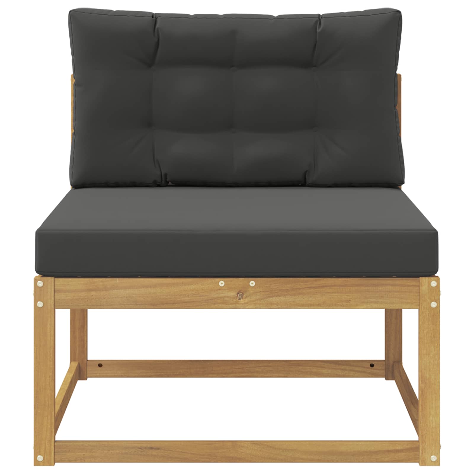 vidaXL Środkowa sofa ogrodowa Poliester Biały