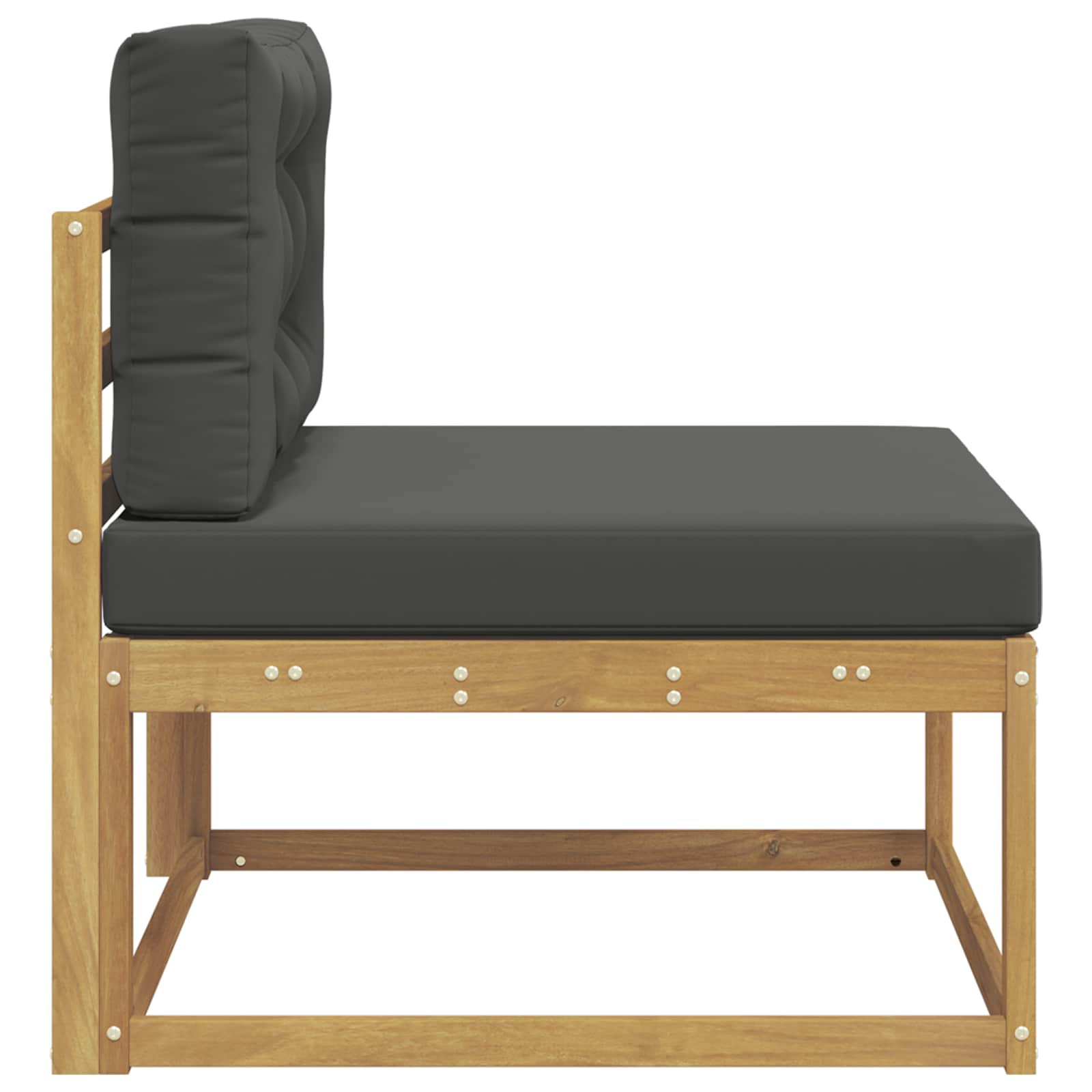 vidaXL Środkowa sofa ogrodowa Poliester Biały