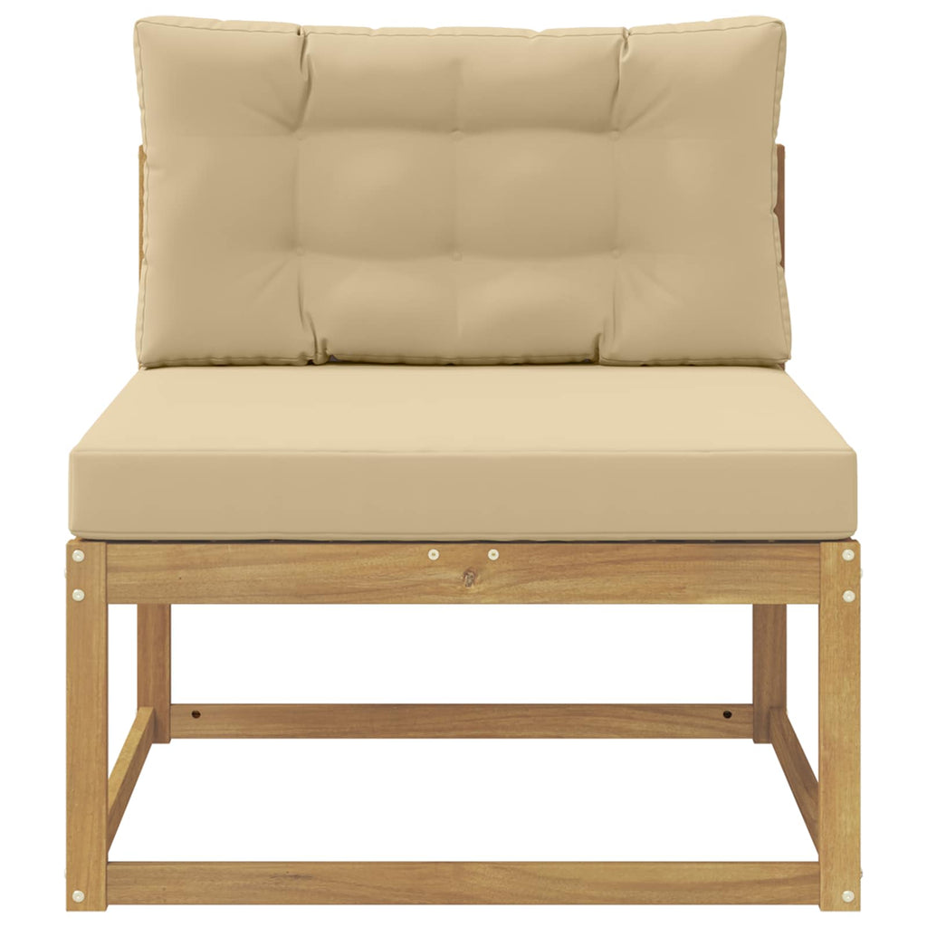 vidaXL Środkowa sofa ogrodowa Poliester Biały