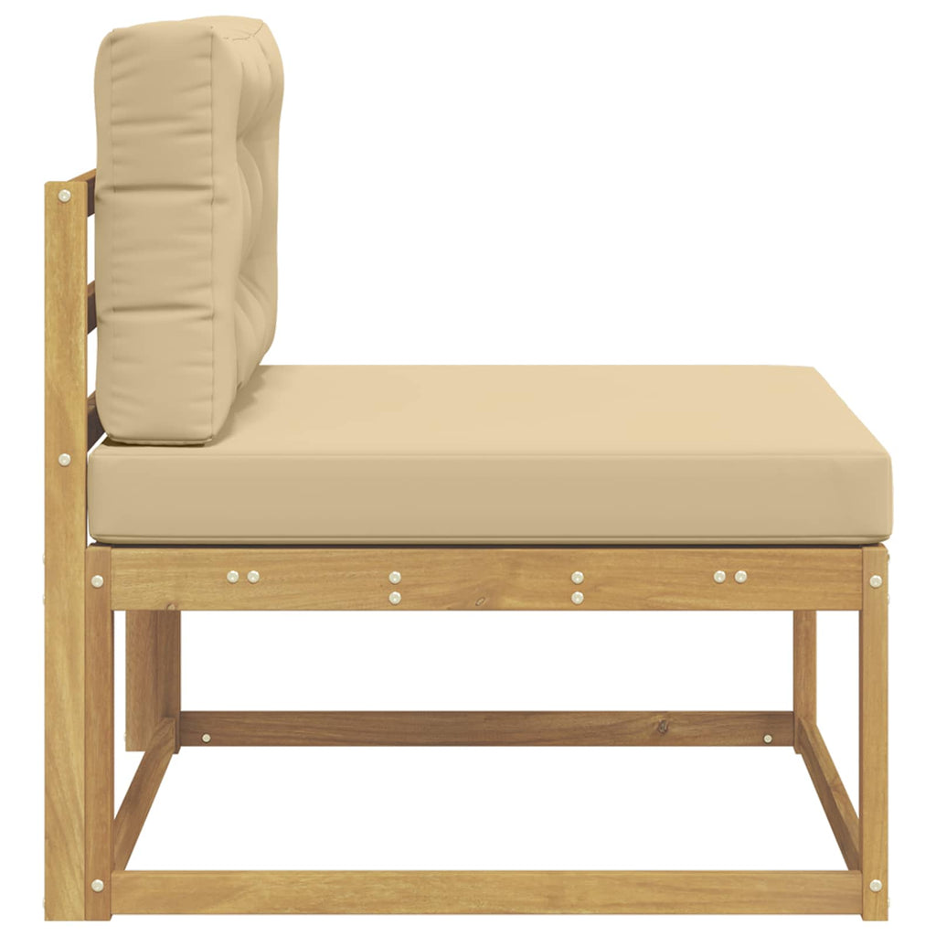 vidaXL Środkowa sofa ogrodowa Poliester Biały