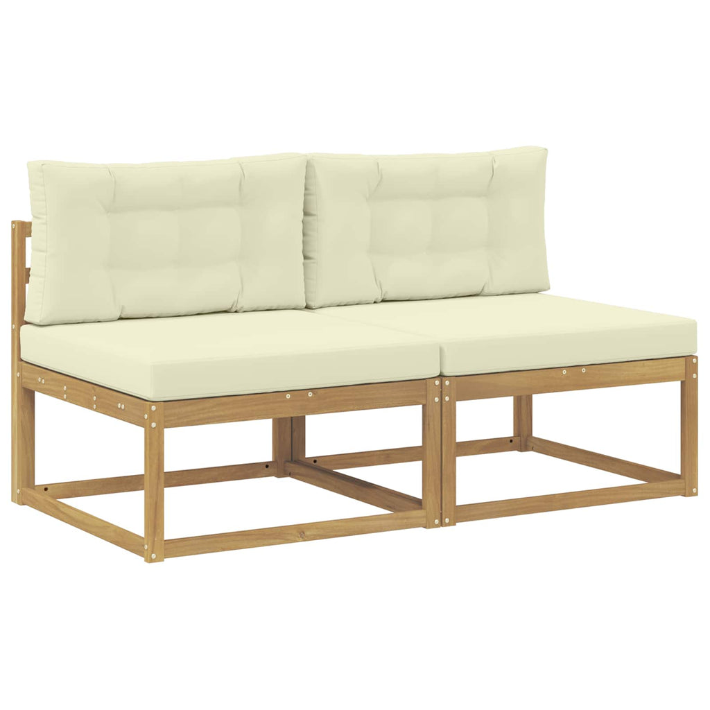 vidaXL 2 Sztuka Środkowa sofa ogrodowa Poliester Biały