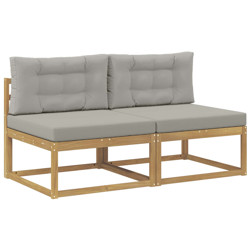 vidaXL 2 Sztuka Środkowa sofa ogrodowa Poliester Biały