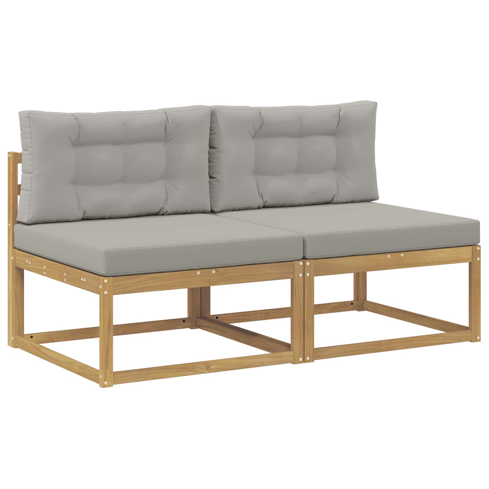 vidaXL 2 Sztuka Środkowa sofa ogrodowa Poliester Biały