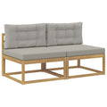 vidaXL 2 Sztuka Środkowa sofa ogrodowa Poliester Biały